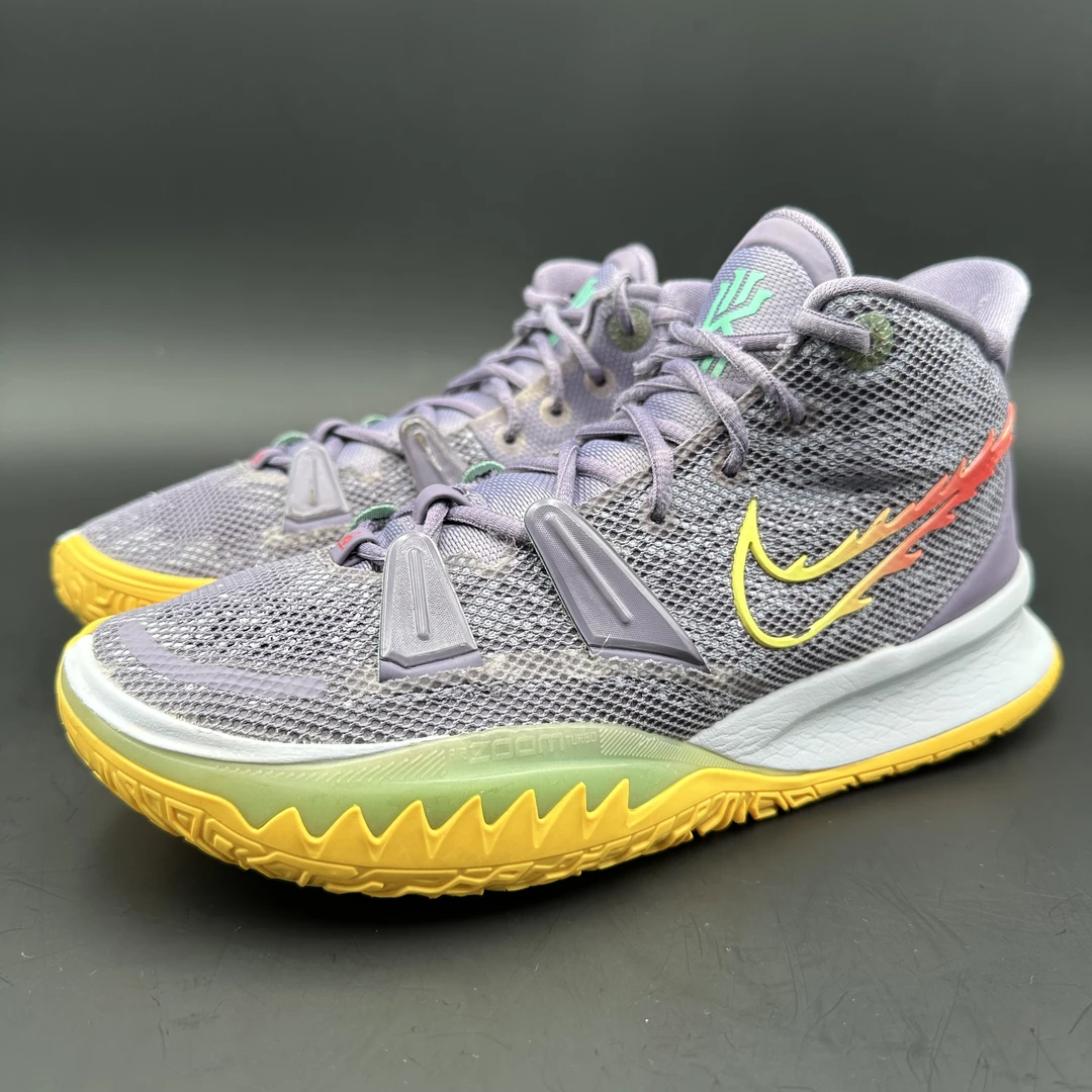 （41码）耐克Nike 欧文7篮球鞋/紫黄/95新配盒/CQ9327-500/公价1599