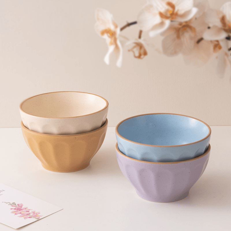 礼温「复古哑光多巴胺风面碗」陶瓷6寸碗家用碗螺蛳粉碗 瑕疵ZB69