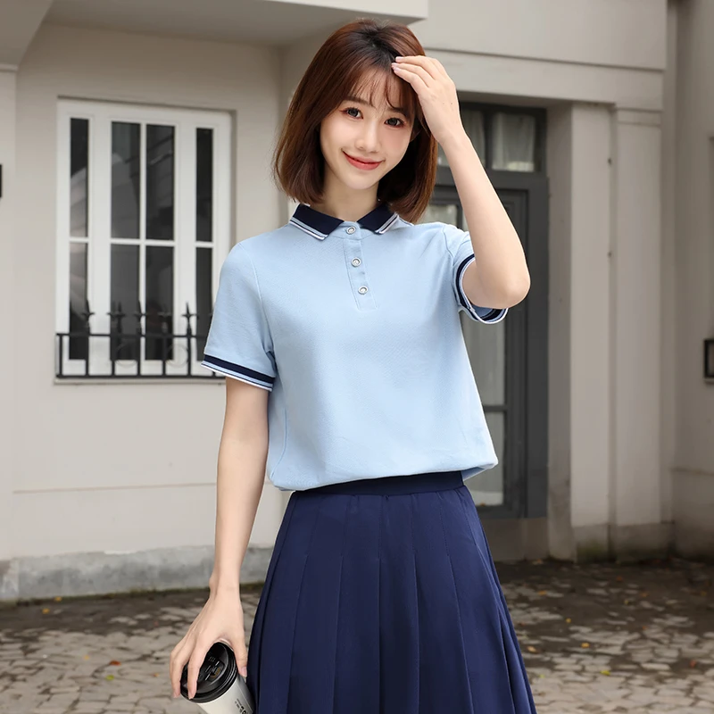 2024新款幼儿园老师园服夏季短袖Polo衫工衣托管班教师幼师工作服