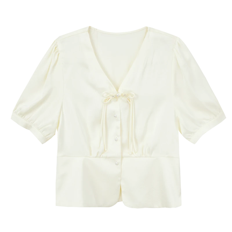 【达人专属】V领中式小开衫N6703