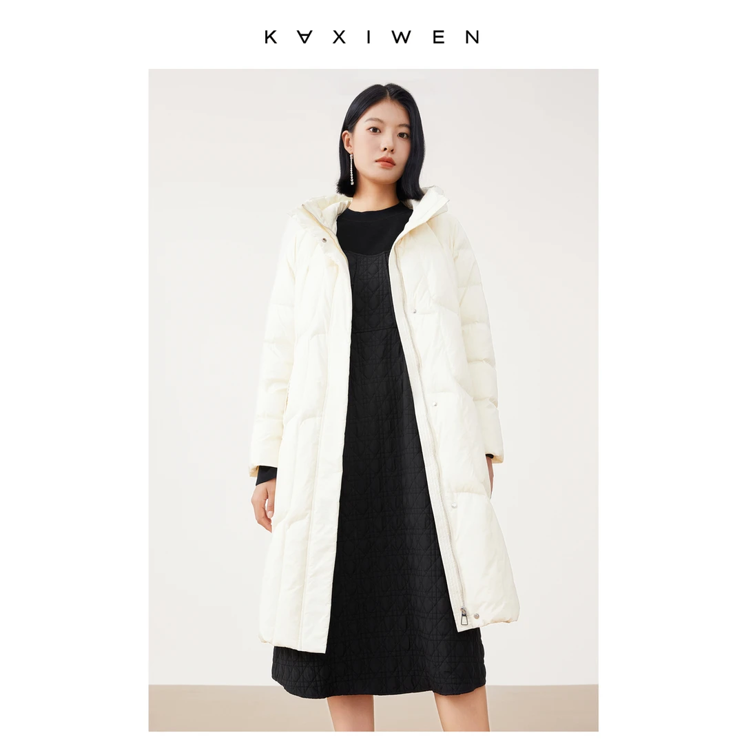 【籽言专属】长款连帽设计感羽绒服加厚保暖外套D10BYS9612
