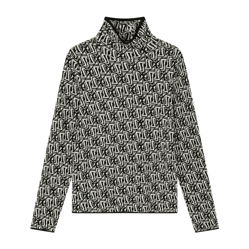 【达人专属】复古老花美拉德针织衫X10AZS8560