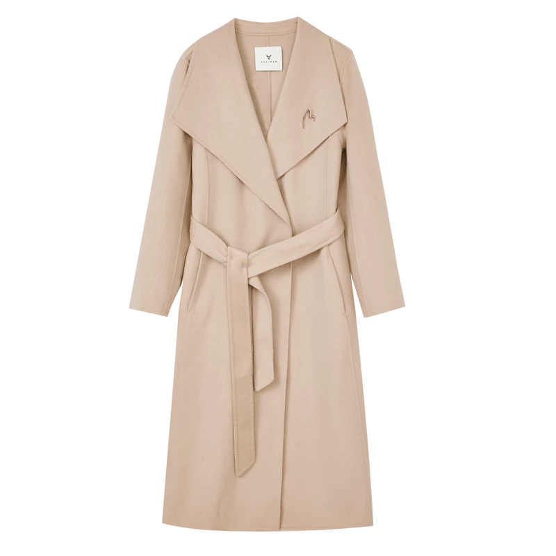 【达人专属】大翻领收腰长双面呢大衣Y10ADS8778