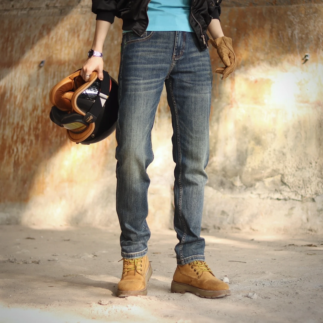 【毒液绿】韩版时尚刺绣复古显瘦休闲百搭修身小直筒水洗男士牛仔裤