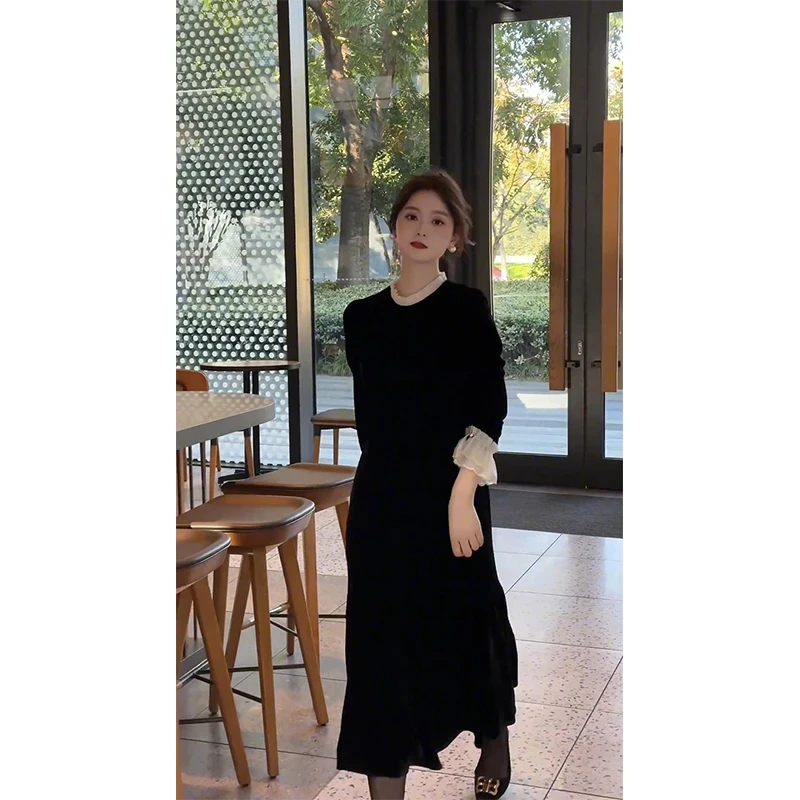 T01高贵上档次裙子女款爆款2024年新款高级感法式复古名媛连衣裙