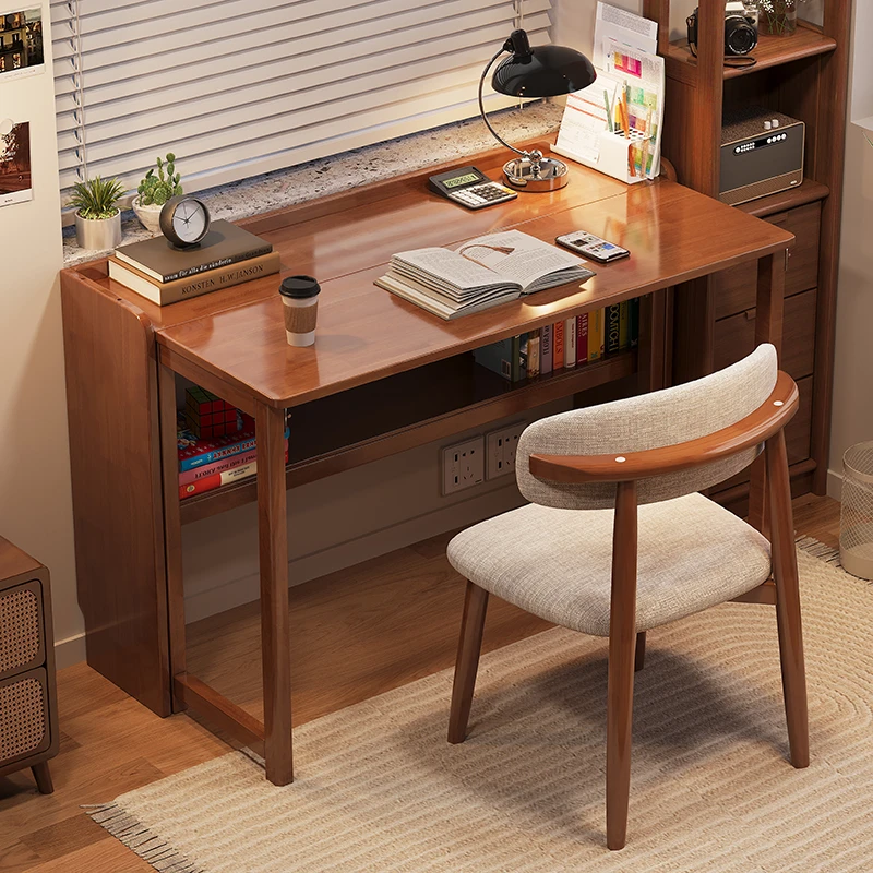 桌子电脑桌家用折叠书桌简易办公桌写字台书架桌子电脑桌家用书桌