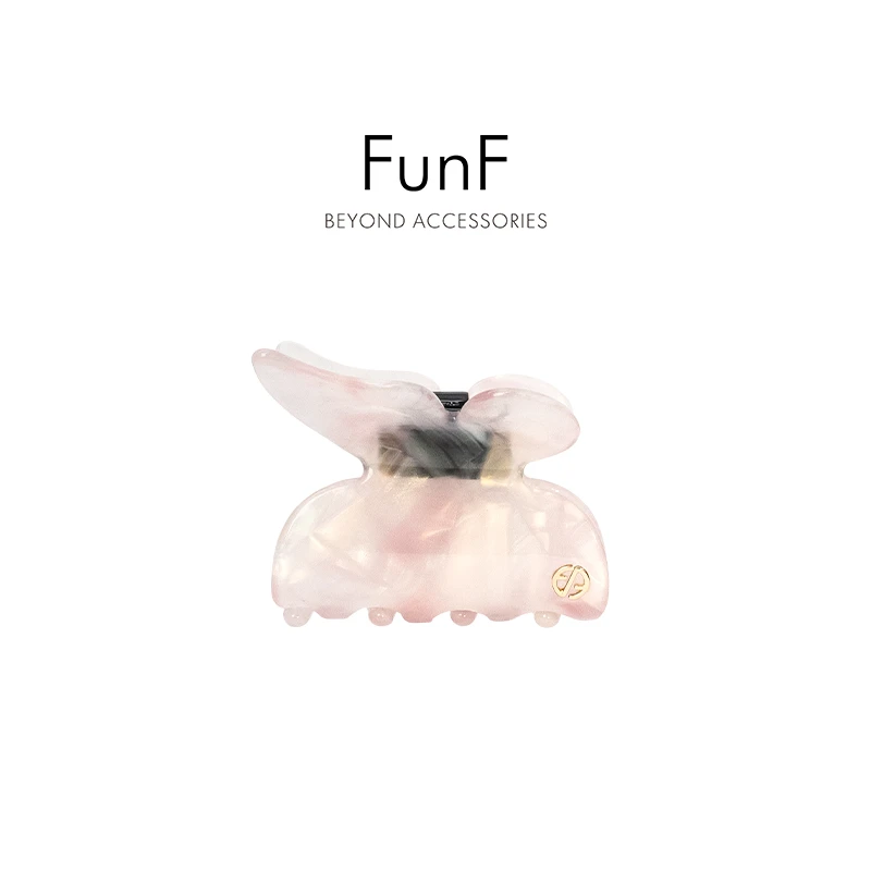 FunF/乐纷绮 气质感蝴蝶结醋酸抓夹 蝶影之舞 Dancing Butterfly