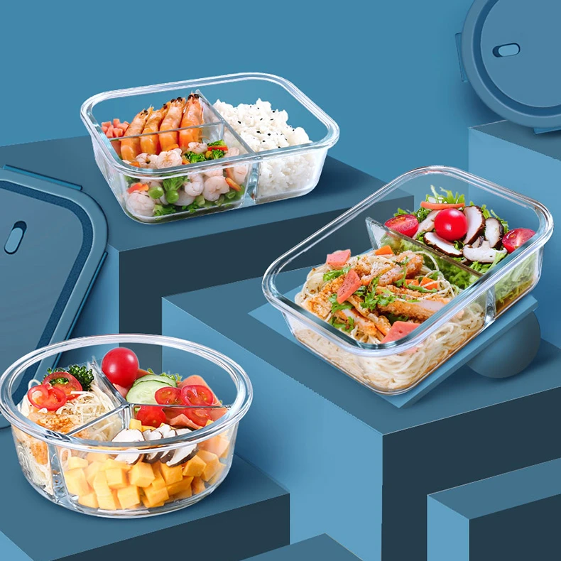 玻璃饭盒上班族带饭可微波炉加热便当盒午餐盒家用水果保鲜盒餐盒