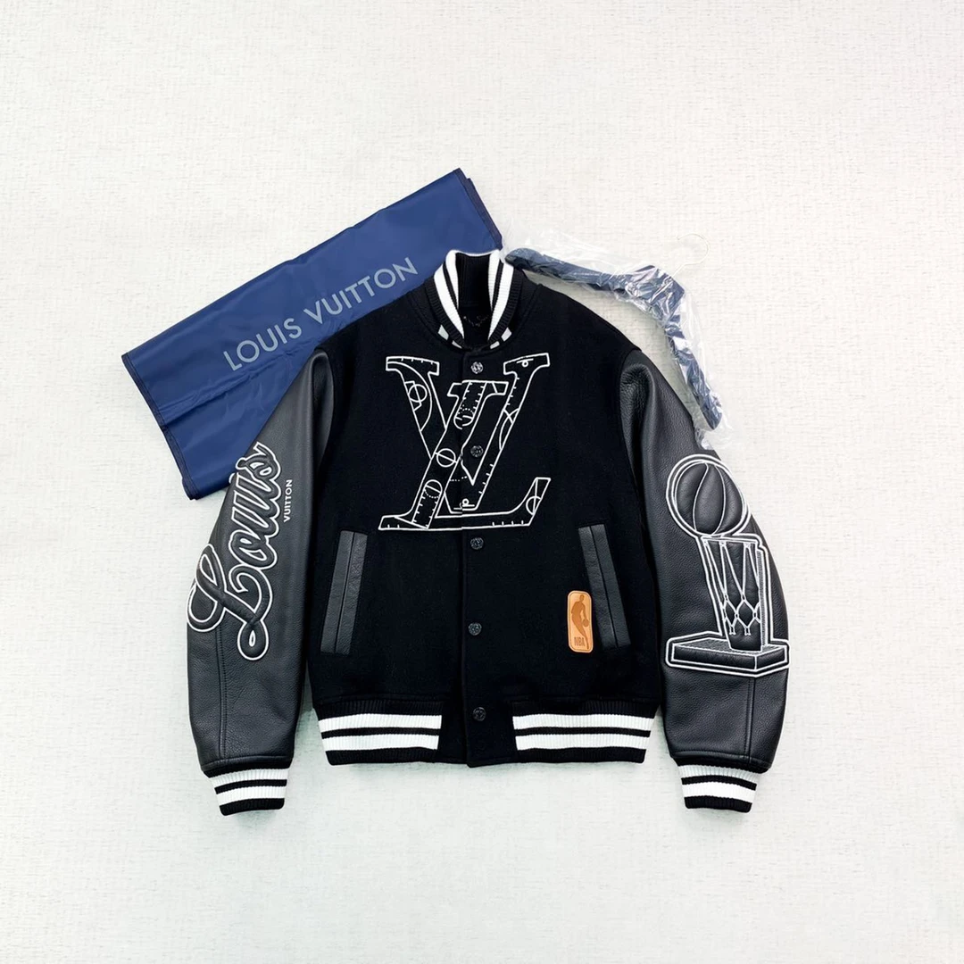 95新 LV LOUIS VUITTON NBA联名棒球服外套48码编码xb2584
