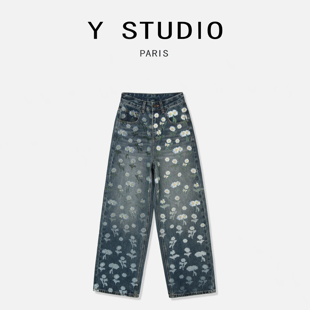 【大妮专属】（雏菊朵朵）2024时尚百搭早秋新款时尚百搭简约牛仔裤