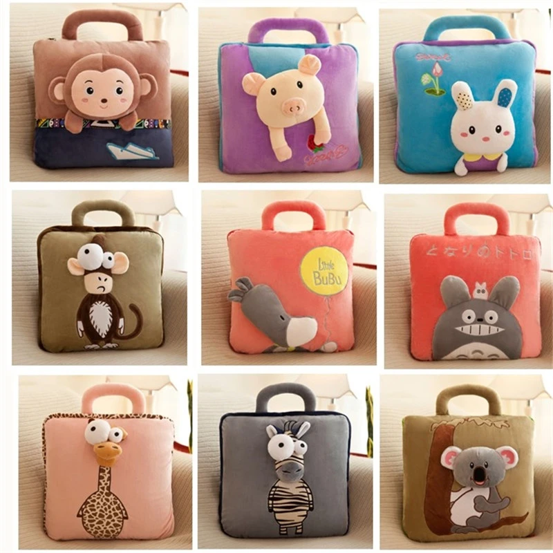 抱枕被子午睡毯办公室午睡枕多功能折叠毯汽车靠垫靠枕卡通空调被