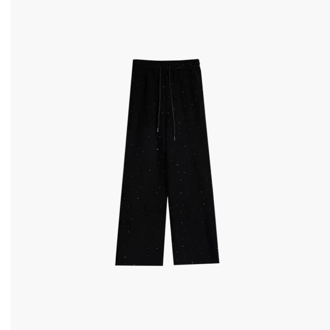 【薇哥内部自营】2024秋冬新款时尚烫钻松紧腰加绒休闲裤88891