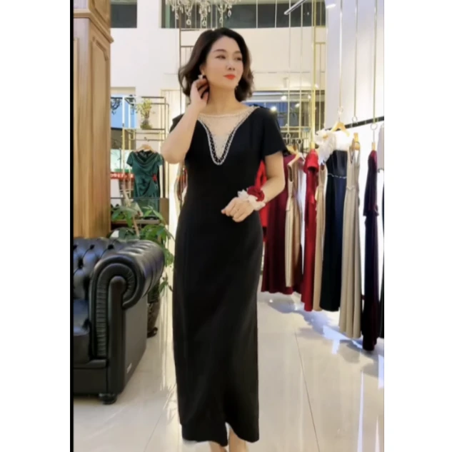 1922-70气质时尚显瘦轻奢拼接连衣裙喜妈妈修身收腰网红女装洋气