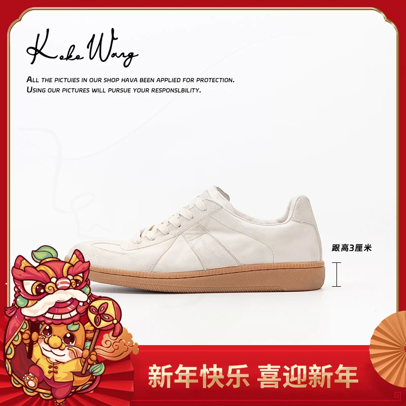 KOKO WANG龙年马皮德训鞋春季新款平底百搭休闲鞋052353L11X06