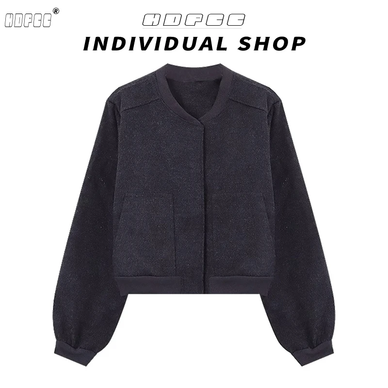 老钱风气质灰色棒球服外套女春秋季爆款设计感百搭短款夹克上衣潮