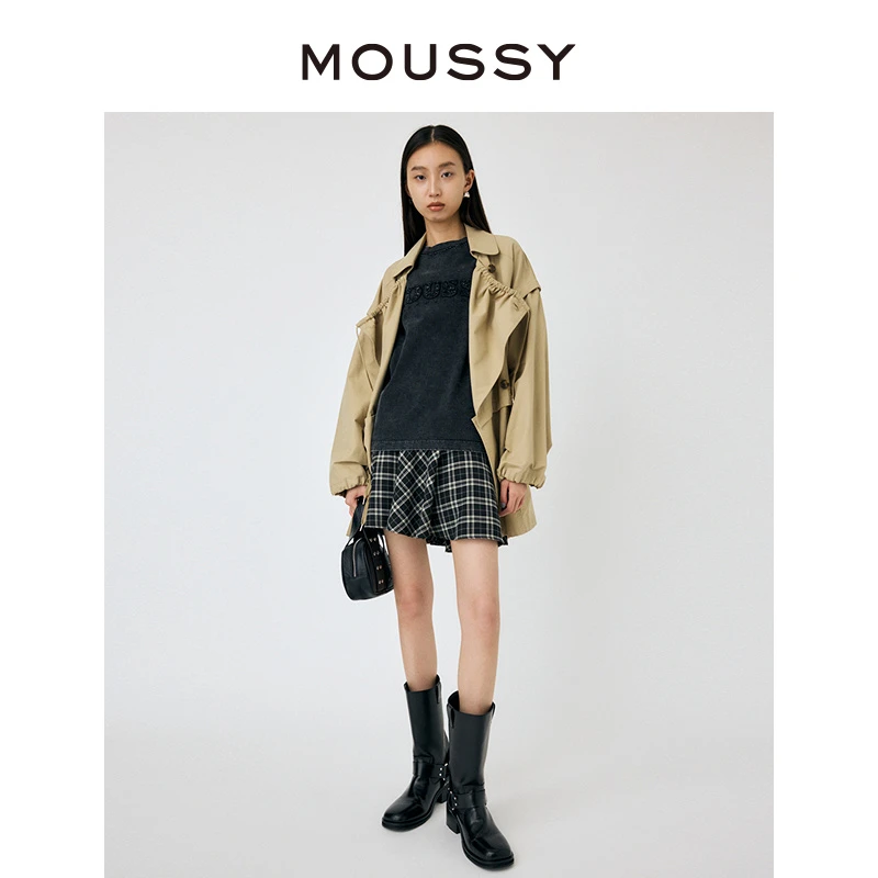 MOUSSY 夏季新品美式复古风blokette格纹半身裙010HAS31-1601