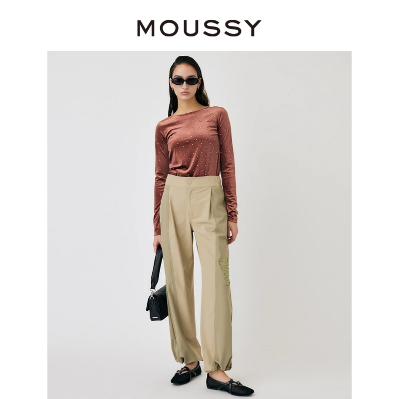 MOUSSY 早春新品龙年限定工装裤龙纹刺绣休闲裤028HS830-0281