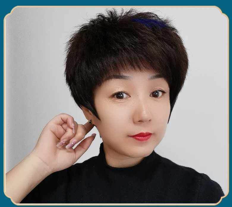 2号手工钩织100%真人发时尚潮流摩根烫【下单后视频量头围】