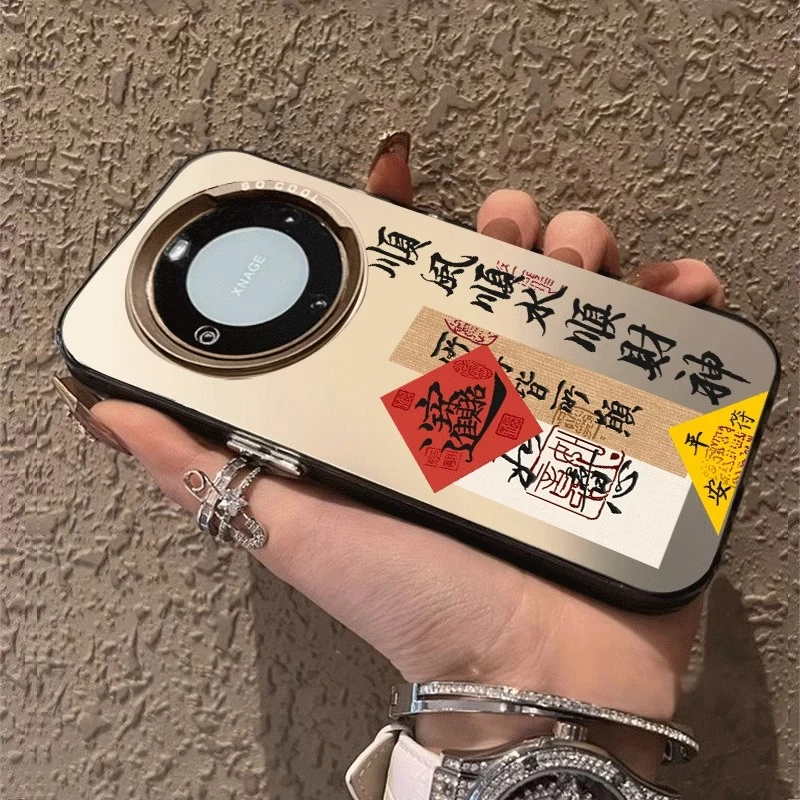 适用华为mate60pro手机壳顺丰顺水mate50平安符mate40e中国风p60p