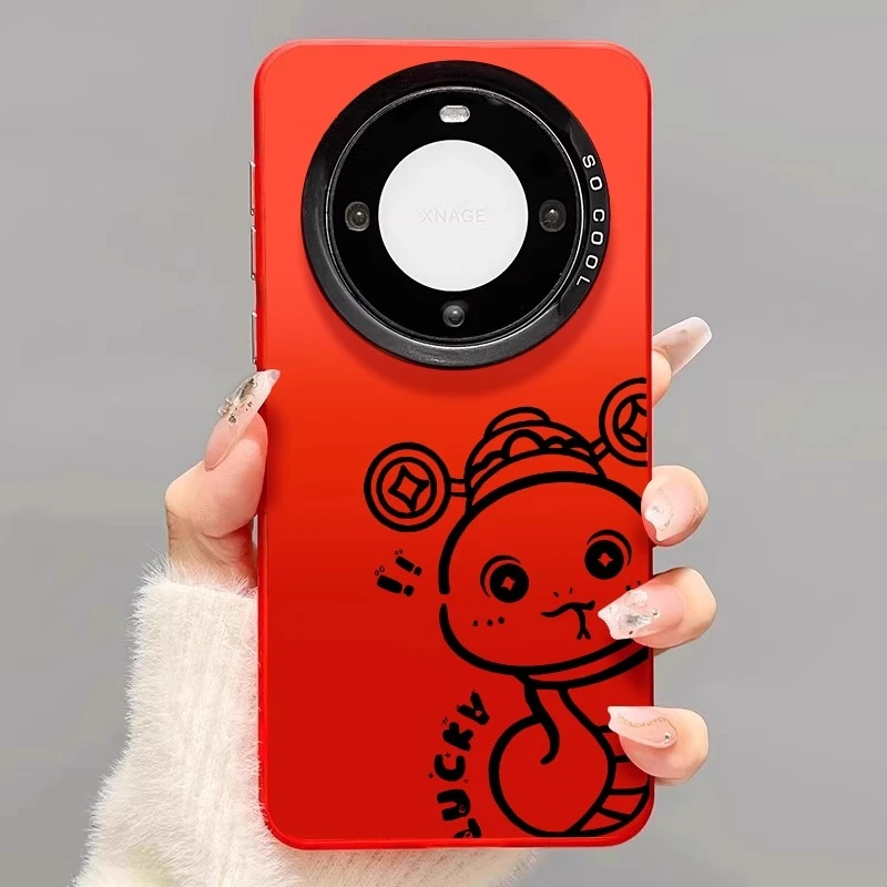 简笔画小蛇适用华为mate70pro+手机壳mate60本命年pura70pro+可爱