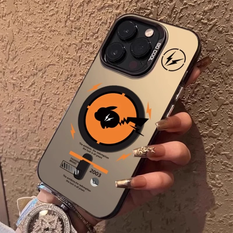 比卡丘适用苹果15promax手机壳个性创意iphone14pro保护套磁吸13p