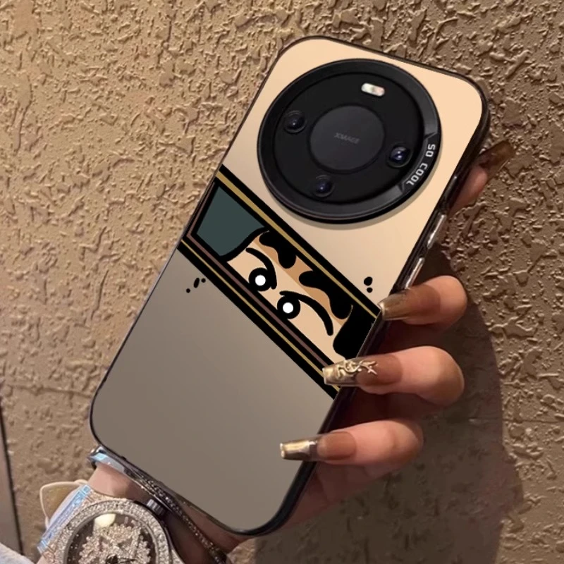 偷瞄小新适用华为mate60pro手机壳mate70卡通pura70保护套可爱p70