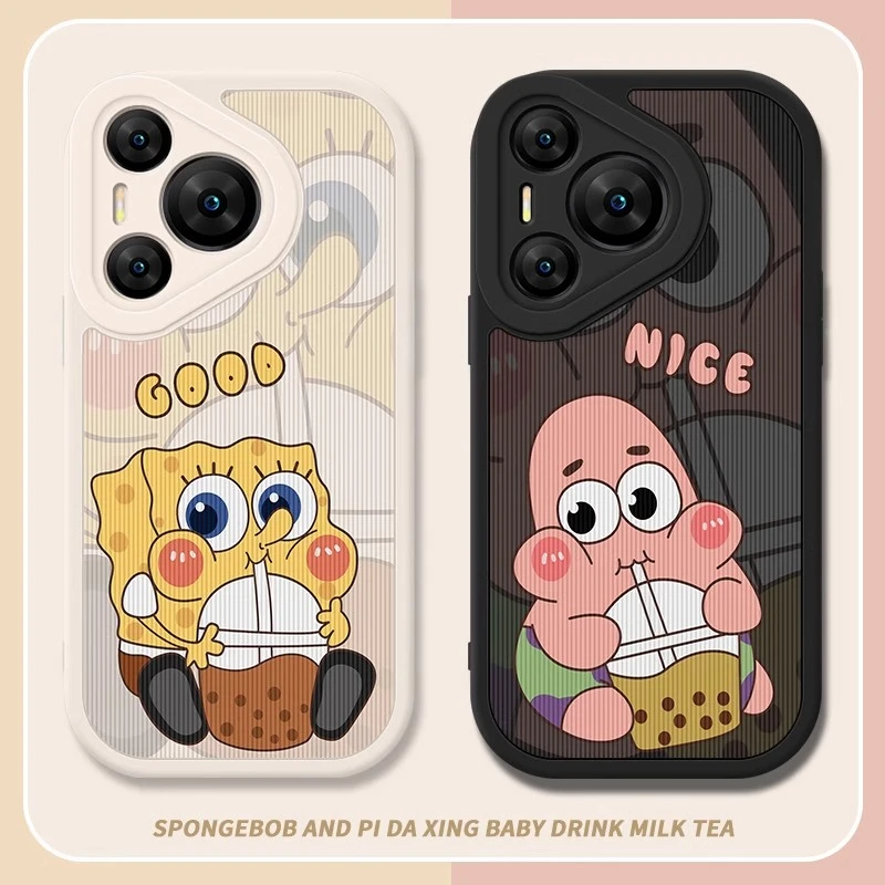 海绵宝宝适用华为pura70手机壳Pura70Pro+卡通pura70ultra小众女p