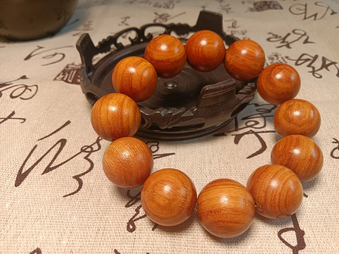 〔沐扶加工〕老山檀木手串文玩手串精致加工20mm×12颗