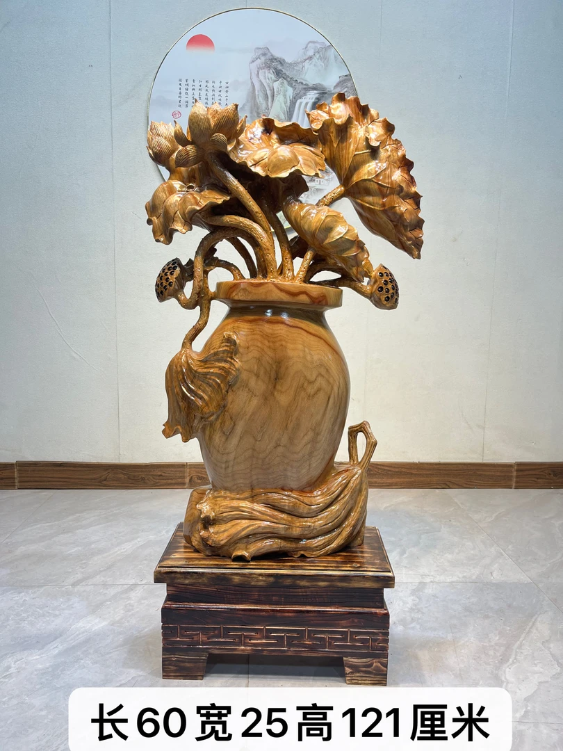 百年老樟木，整体无拼接，和和美美平平安安，居家摆件，尺寸图中