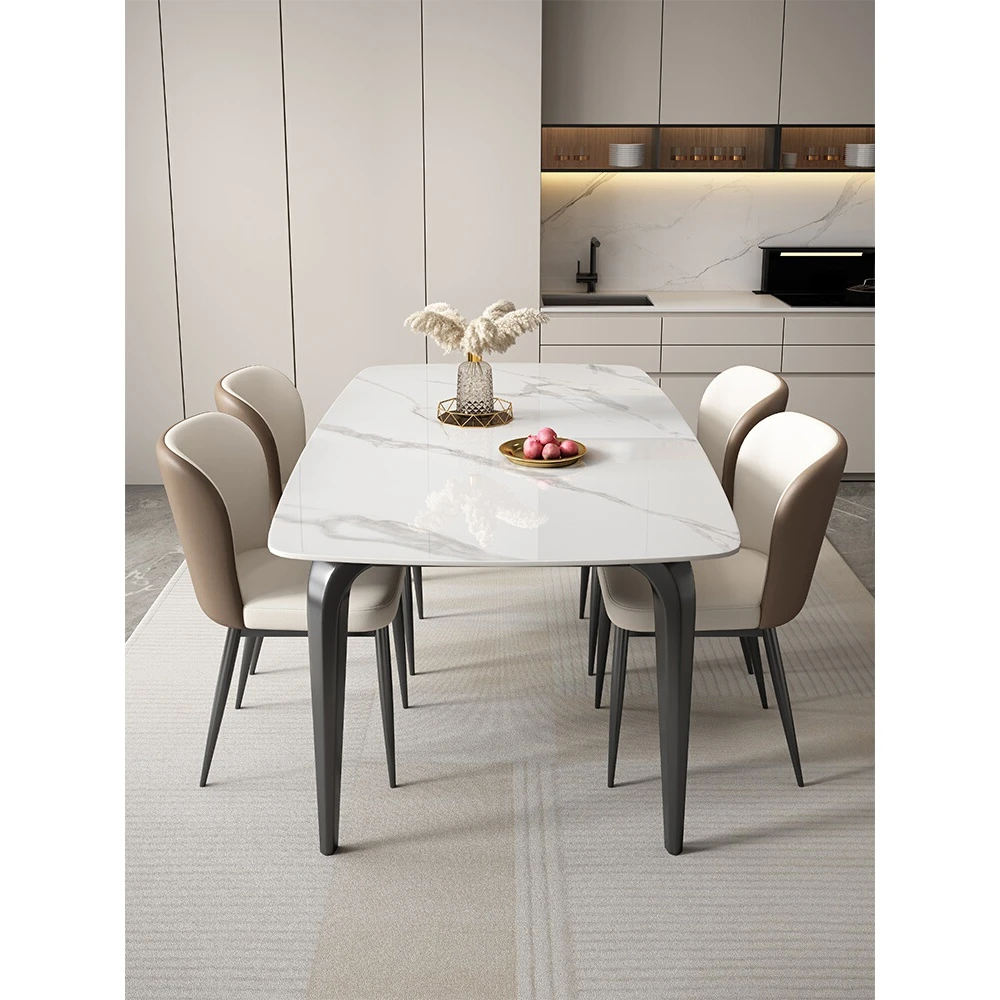 【补安装费用差价】轻奢小户型餐桌简约长方形吃饭桌家用饭桌子餐椅