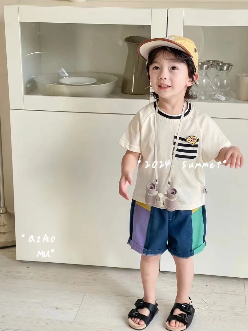 【NO退NO换编码501-550】2024年男童夏款短袖T恤衬衫短裤套装等