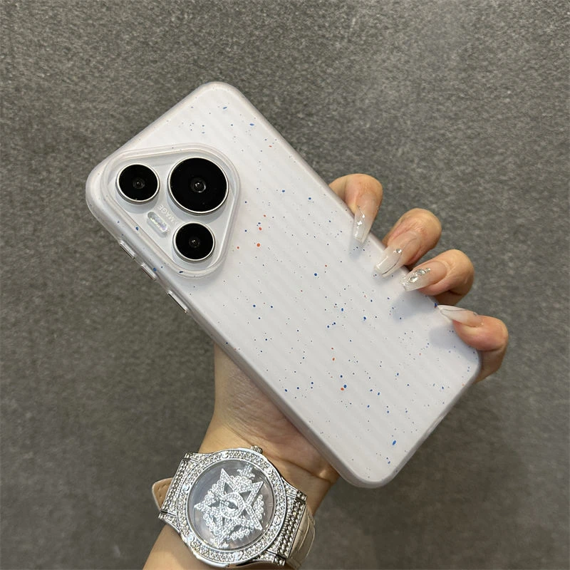 适用华为Pura70手机壳泼墨瓦楞冰雾超薄华为mate60磨砂防摔保护套