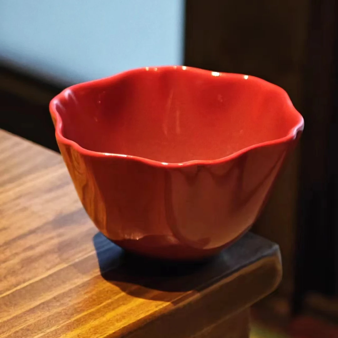 红炉点雪茶杯陶瓷品茗杯茶盏窑变功夫茶具