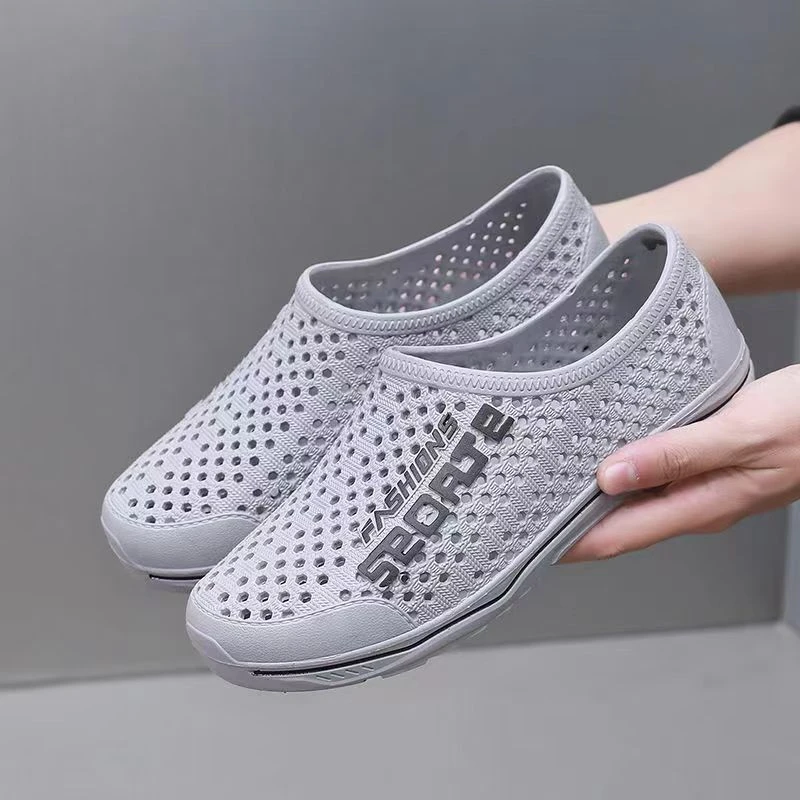 洞洞鞋男款夏季潮流时尚耐磨耐穿踩屎感加厚懒人车间工作外穿凉鞋