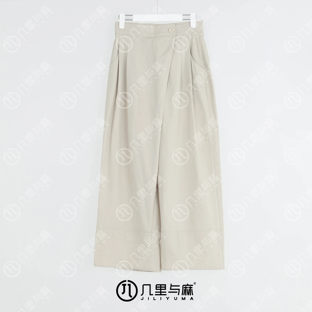 （几里）珍珠帘-简约时尚休闲复古显瘦通勤裤 裤长99 1071641