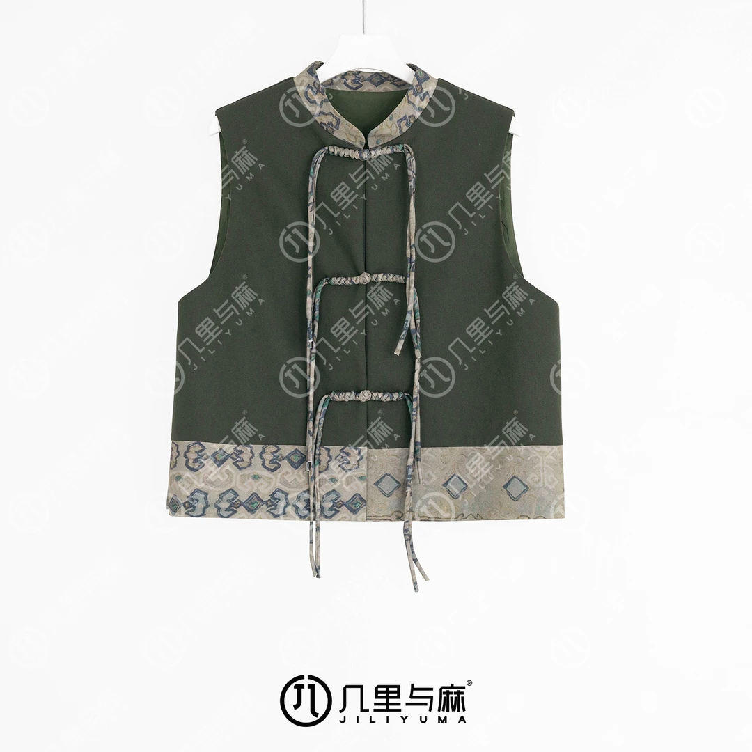 (几里与麻)世说新语-新国风复古春秋马夹 衣长55 胸围108 1080647