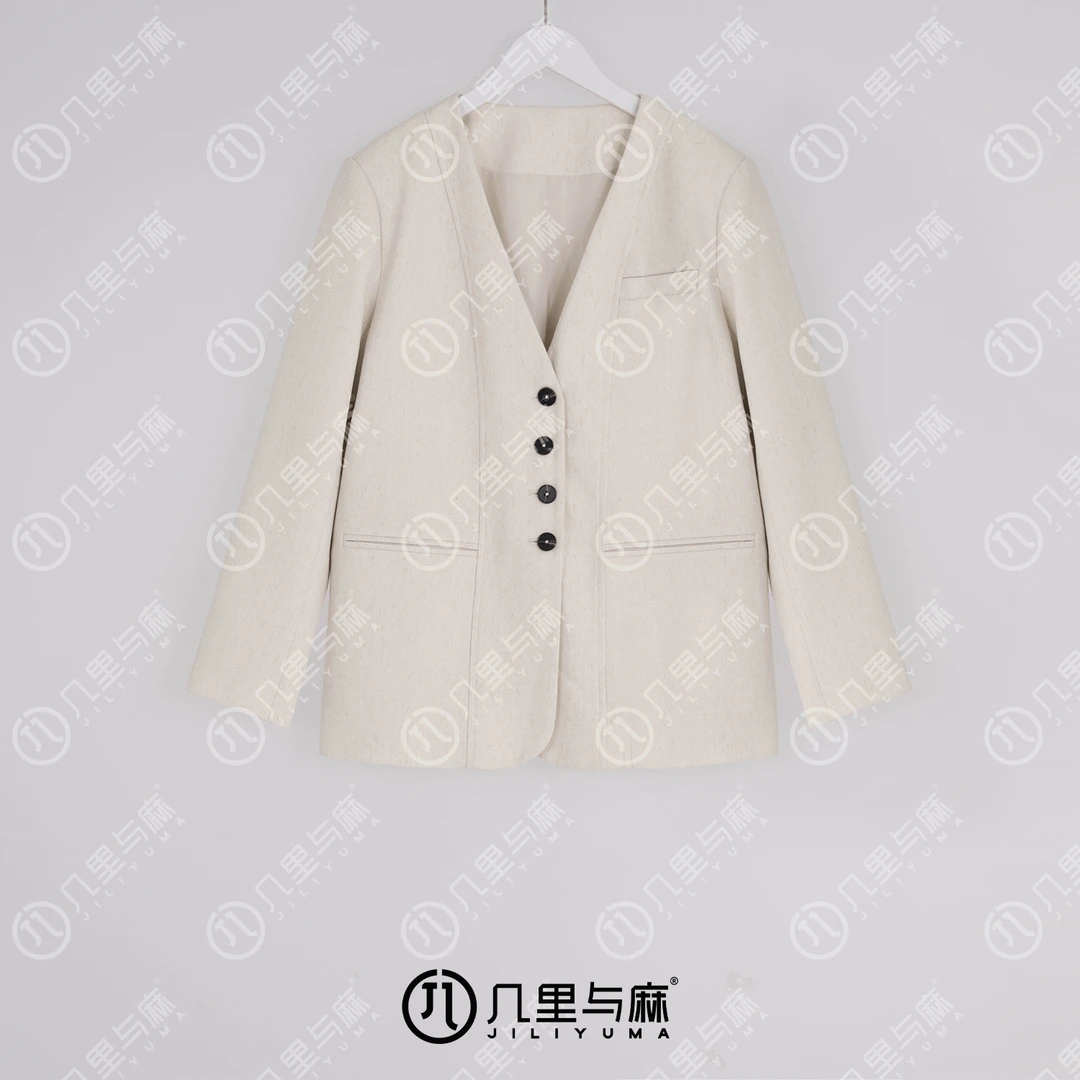 几里与麻【胭脂雪】百搭气质西装外套 衣长67 胸围110 1080903