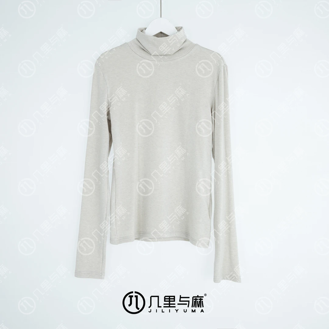 （几里）栀子-时尚纯色打底长袖T恤 衣长57 胸围84 1081787