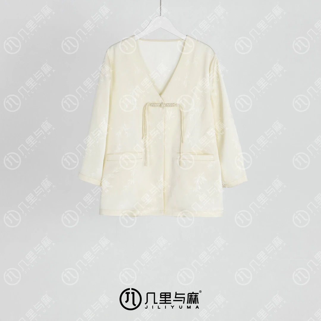 （几里）竹鸣-清凉百搭休闲国风外套 衣长64 胸围100 1040883