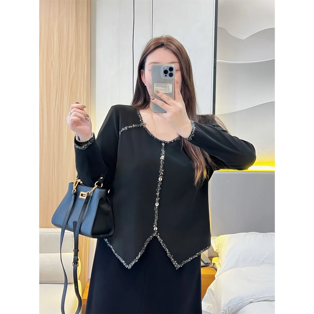 断码捡漏~桃香乌龙 / 奢感小香罗纹舒绒T恤12611花契200斤胖mm