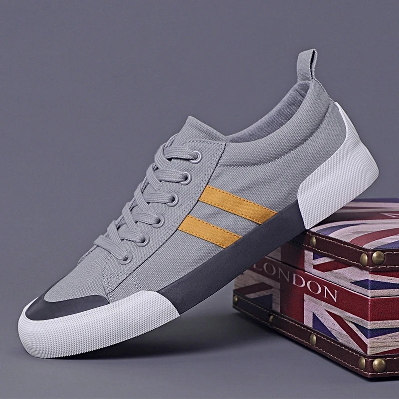 男士帆布鞋夏季新款透气时尚柔软舒适韩版百搭板鞋潮鞋男鞋