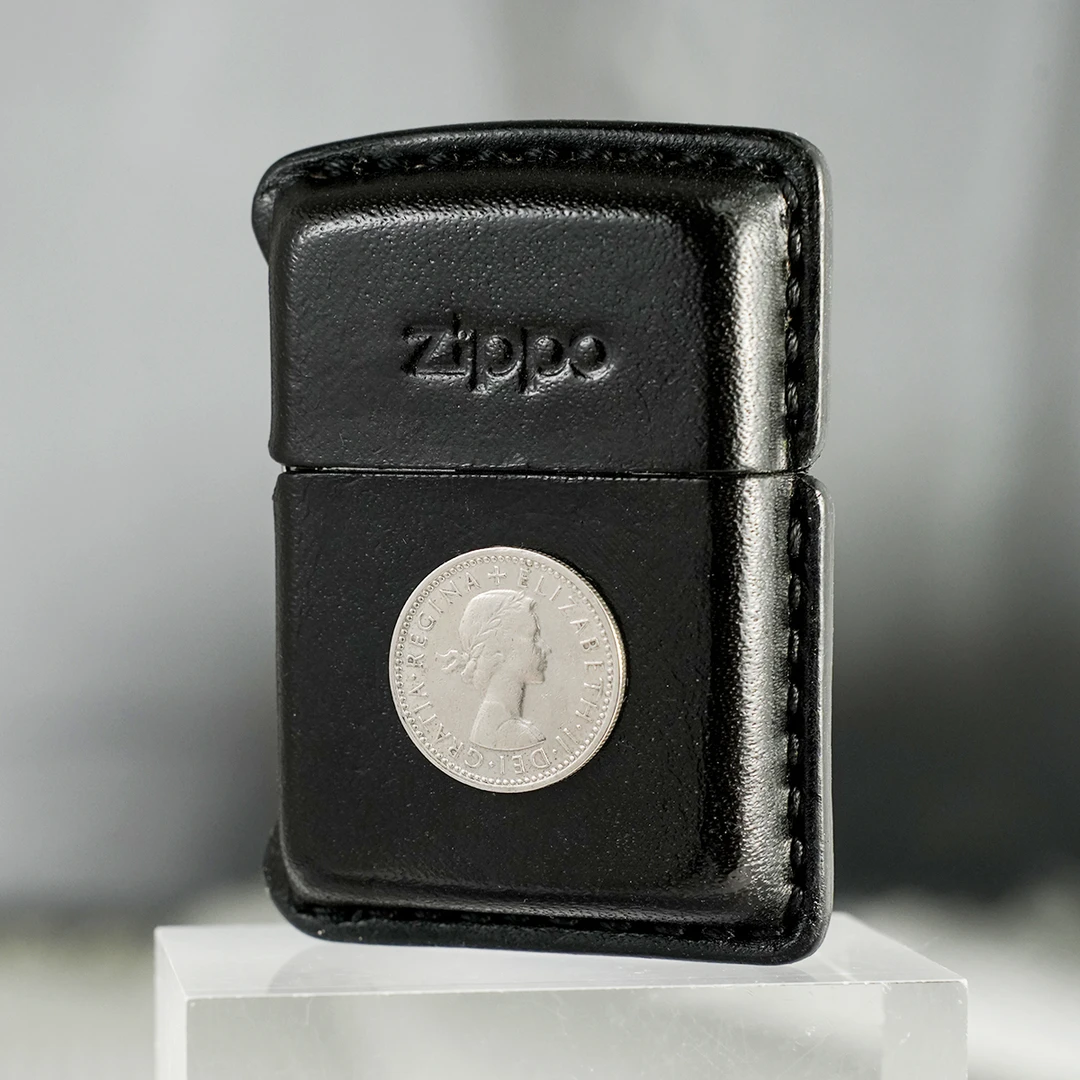 ZIPPO打火机 皮机六便士正版礼盒原装男士商务高档礼品DYJ1