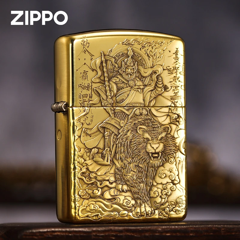 ZIPPO打火机 赵公明 黄铜盔甲男士送礼收藏龙年DY8710FD