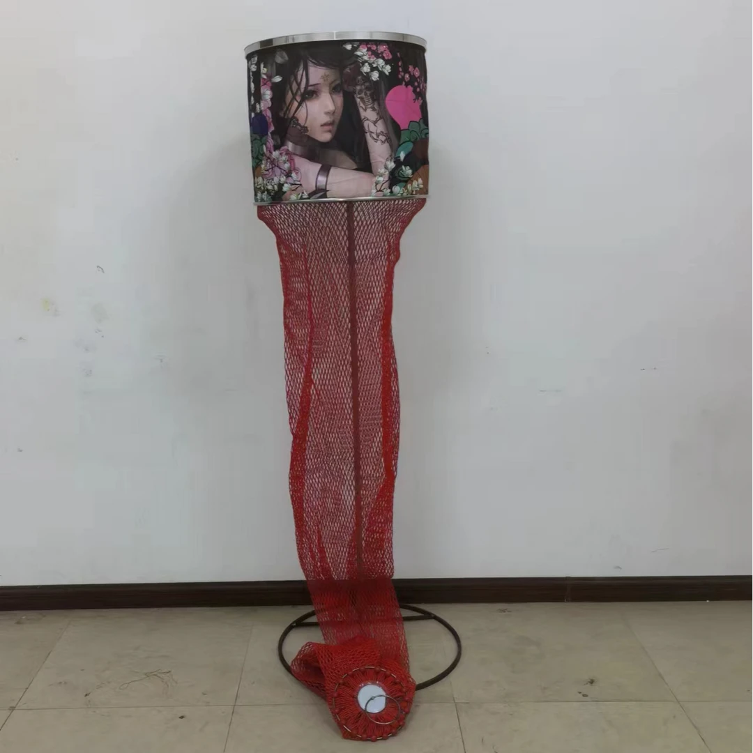 黑坑专用68编挂胶鱼护加厚涂胶不锈钢圈加固大承重防臭速干