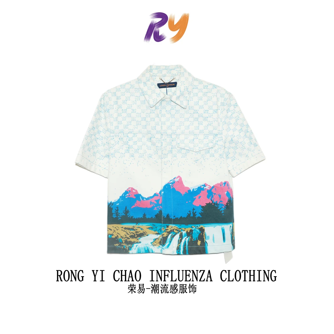 全新未使用 /路易威登/LV/风景牛仔短袖/xs码/公11300/3618496