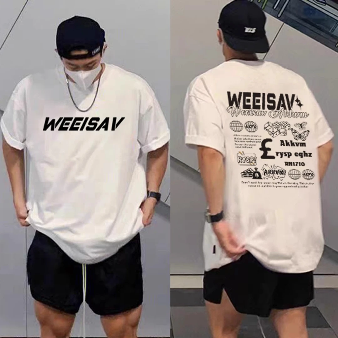 美式复古潮牌纯棉大码短袖t恤男高街痞帅嘻哈设计感小众上衣ins潮