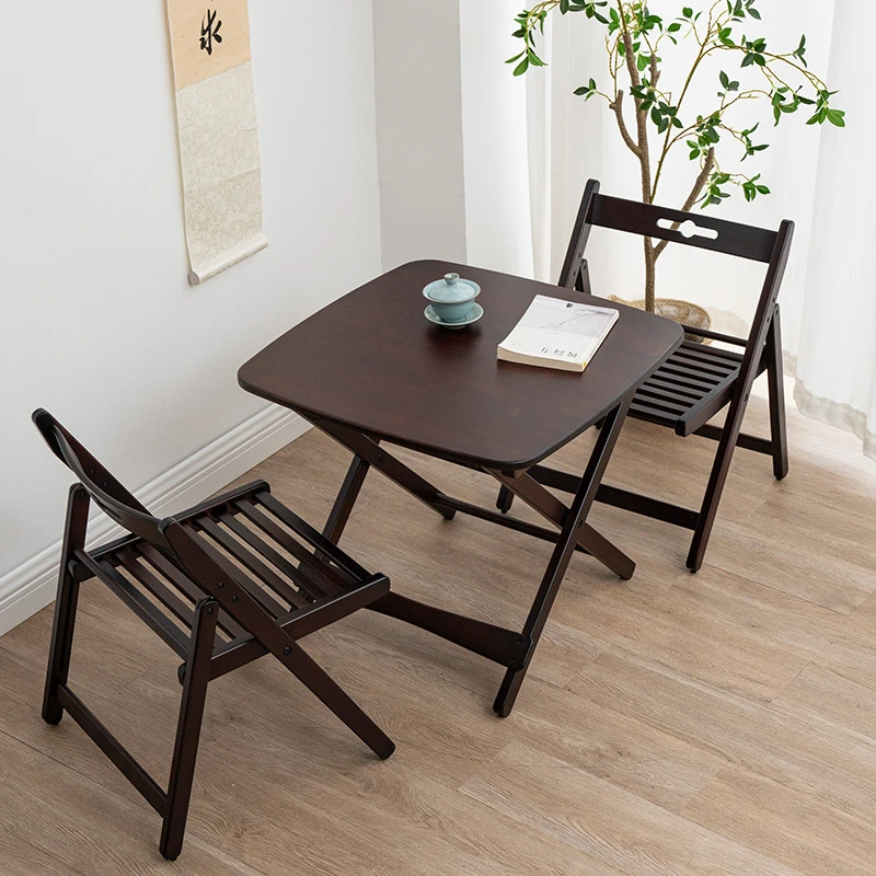 简易折叠桌方桌户外露营便携式桌子楠竹阳台迷你休闲网红复古餐桌