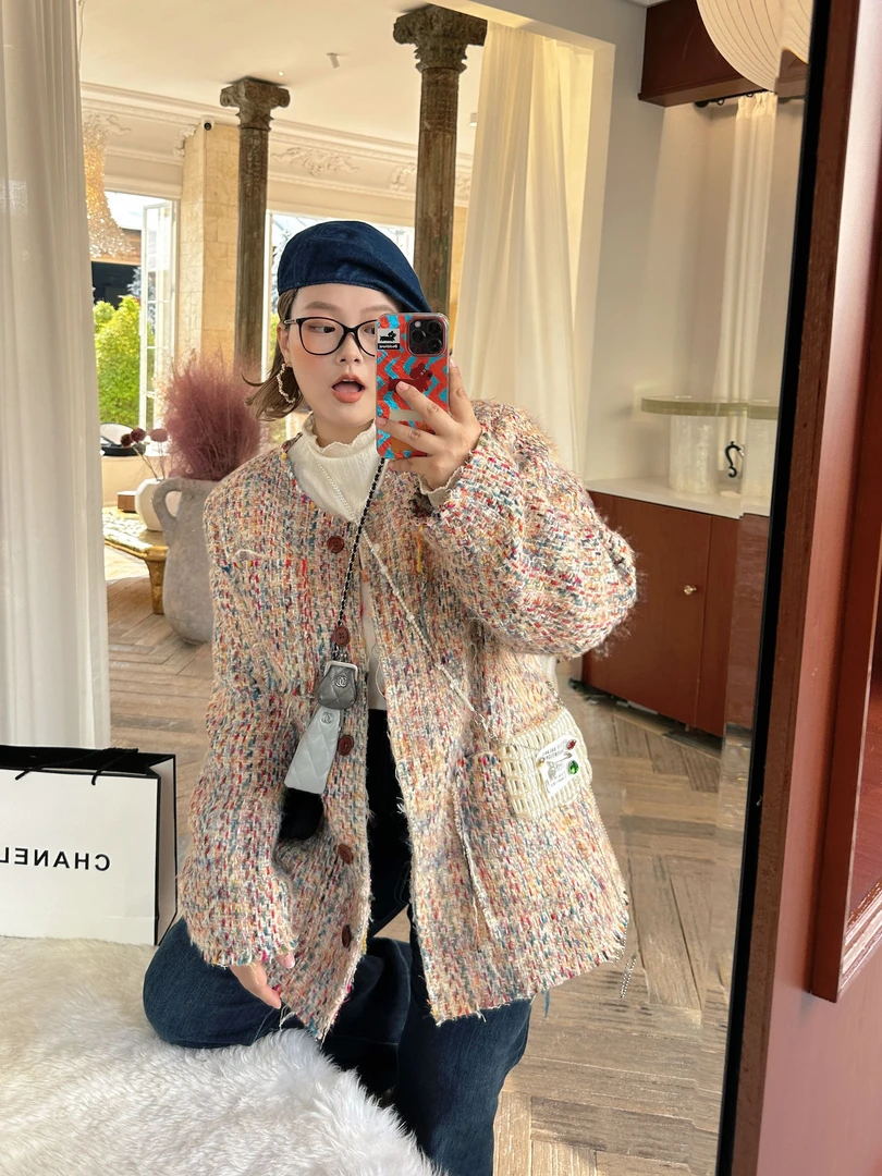 AZHOU'SDAY “破碎流浪感”纯手工定制小香羽绒服 YR1111XXF