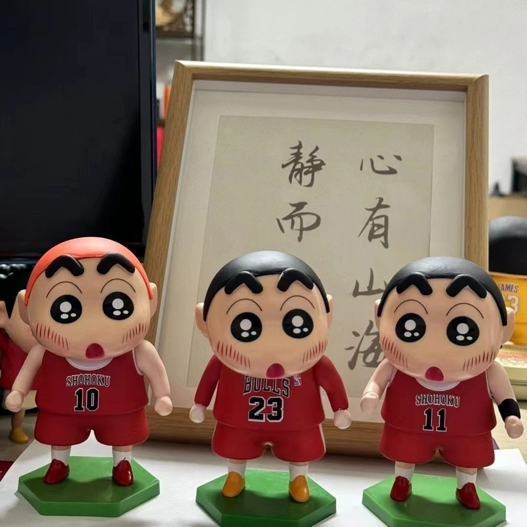 （球星蜡笔小新）库里詹姆斯科比13cm新潮公仔手办摆件动漫创意可爱