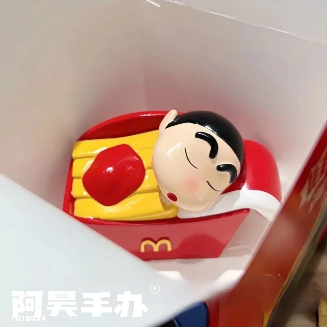 （薯条小新）蜡笔小新造型嘟嘟可爱摆件礼物桌面手办装饰潮玩纯手工